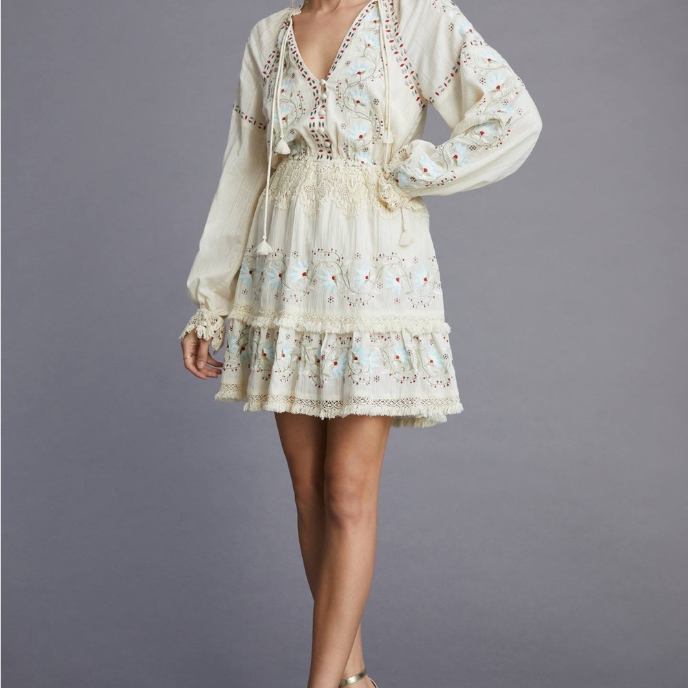 Anthropologie Lace Tunic Embroidered Dress Size Large SOLD OUT